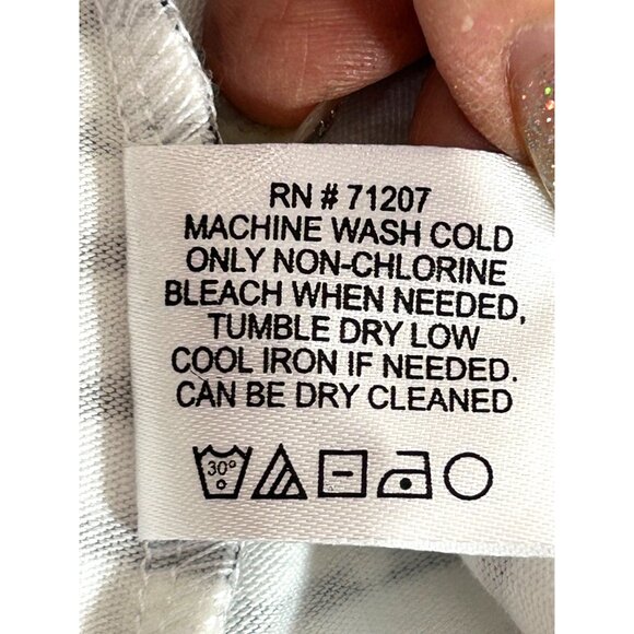 E.L.I Tunic Top XL Black White Stripes Long Sleeve V-Neck Buttons Arms Slits - Picture 6 of 15